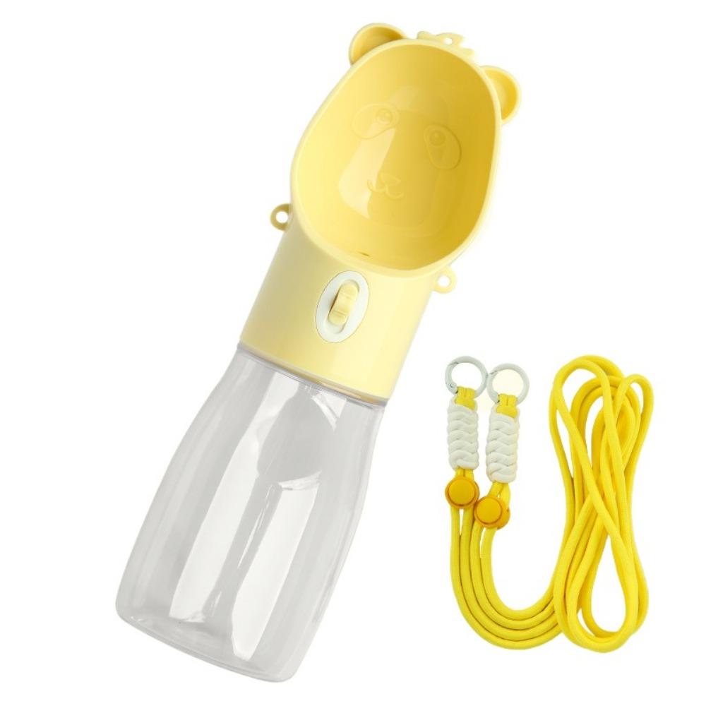 

Portable Dog Water Bottle 2 in 1 Water Bowl for Dog Multi-use Pet Drinking Feeder Hiking Yellow-Water Cup