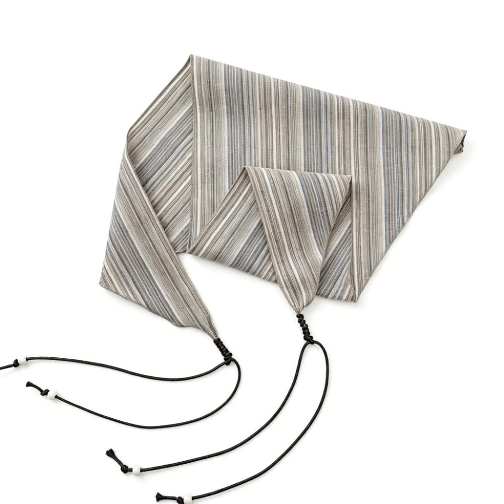 Striped Cotton Headscarf Lightweight Waist Wrap Skirt Fashion Triangle Scarf Waist Wrap бежевый