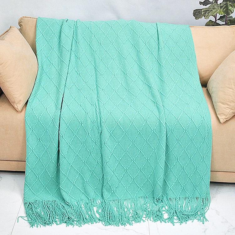 Nordic Tassel Sofa Throw Blanket - Air Conditioning Nap & Hotel Bed Runner, Summer Bed Flag, Bed End Blanket