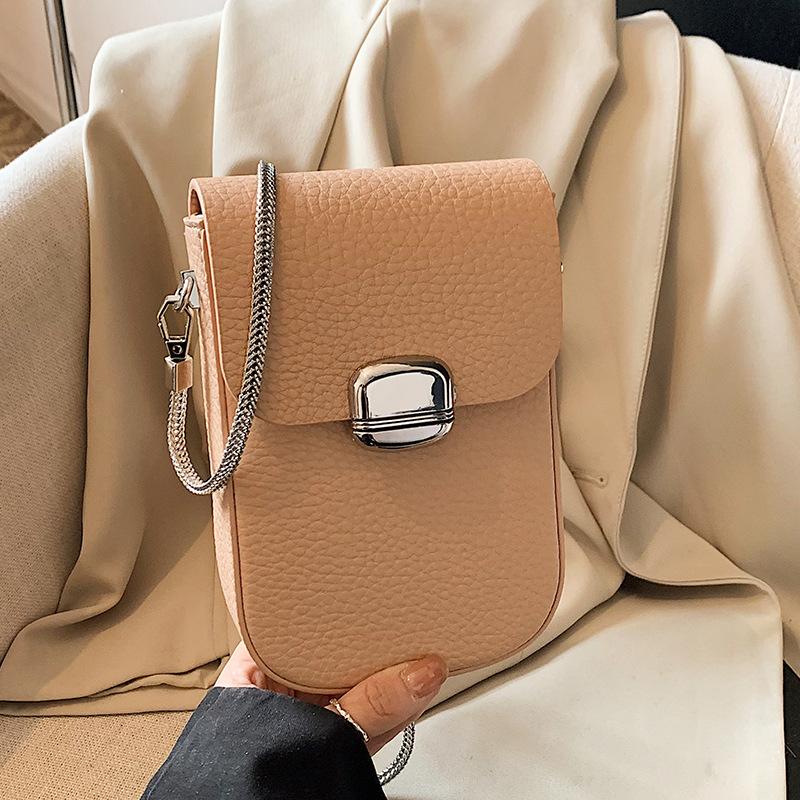 

Оптовая продажа простого и высококачественного чехла для мобильного телефона с узором личи, женский нишевый дизайн, корейская универсальная сумка-мессенджер для поездок на работу