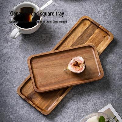 Japanese Acacia Wooden Tray: Versatile Tableware for Kitchen, Fruit, Teacup, and More