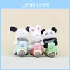 Cute Plush Motorcycle Bunny Panda Dog Toy With Music And Soft Short Fur Design