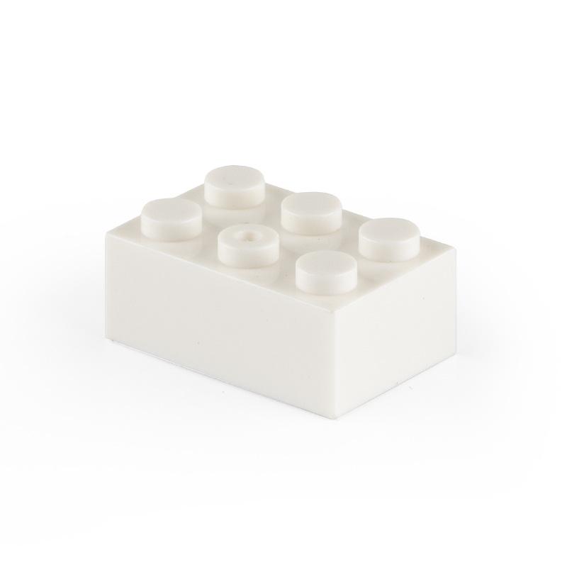 Non-Toxic 10Pcs Building Blocks Diy Thick 2X4 Dots 16Color Bricks Size Compatible With 3002 Kids Toys Educational For Children