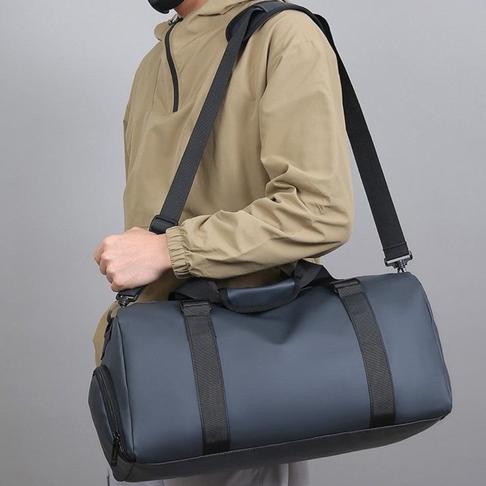 Solid Color Yoga Training Bag Oxford Cloth Travel Tote Bag Simple Sports Fitness Bag  Unisex