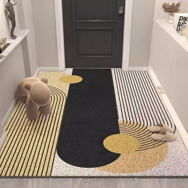 Non-Slip Dirt-Resistant Entryway Doormat - Cuttable, Easy-Clean Coil Carpet for Front Door