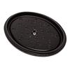 Staub Pico Cocotte Black Enameled Pot with Oval Brater Stylish Pico Kitchen Oval, 15cm, (Product Number 1101525/40509-478-0) - Handles, Black.