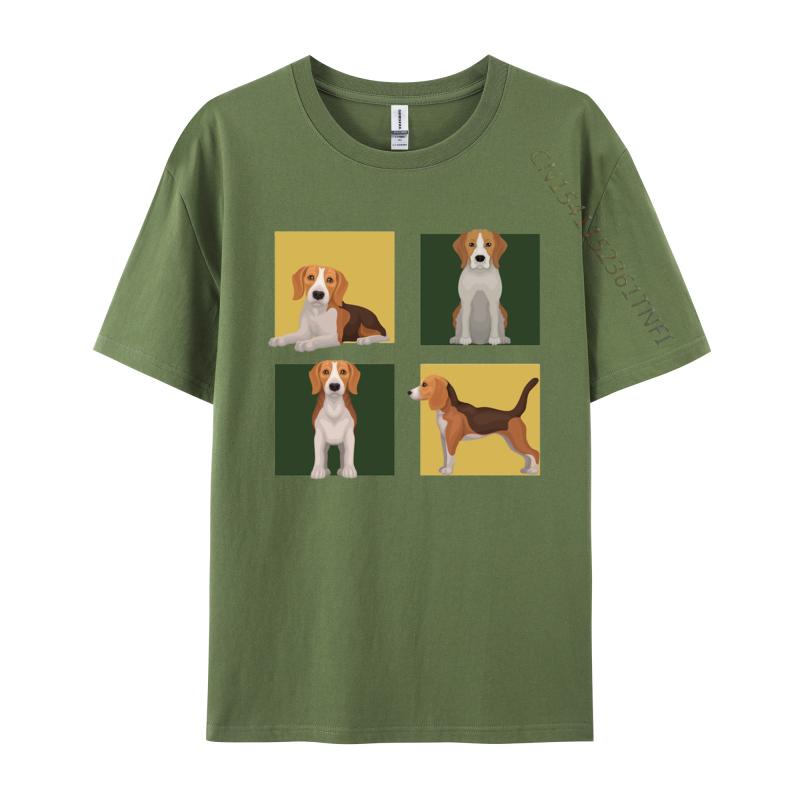 Cute Beagle T-shirt Vintage Gift T-Shirt High Quality Casual T Shirt Cotton Tees For Black Graphic T Shirts