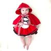 Halloween Newborn Little Red Riding Hood Cosplay Tutu Dress +Cape Costume Outfit Photo Prop Girl Tutu Party Dress Baby Clothes