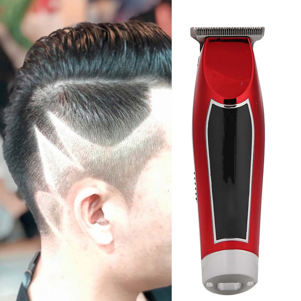 Electric Hair Clipper Oil Head Hair Trimmer Hair Styling Barber Haircutting Tool Red