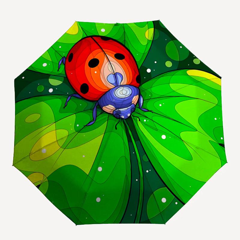 

1pc Ladybug Folding Umbrella, Durable, Suitable for Outdoor Activities or Rain, Suitable for Commuting yy251027056