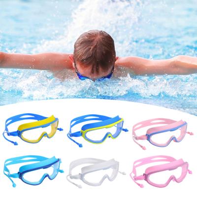 Kids Swim Goggles Large Frame Anti-Fog Swimming Glasses Clear View UV Protection Pool Goggles for Children 5-16 Years