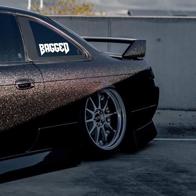 """BAGGED""" Aufkleber, Mode-Sticker in hoher Qualität für Autos, LKWs, Motorräder & Laptops!Für einen einzigartigen Look!