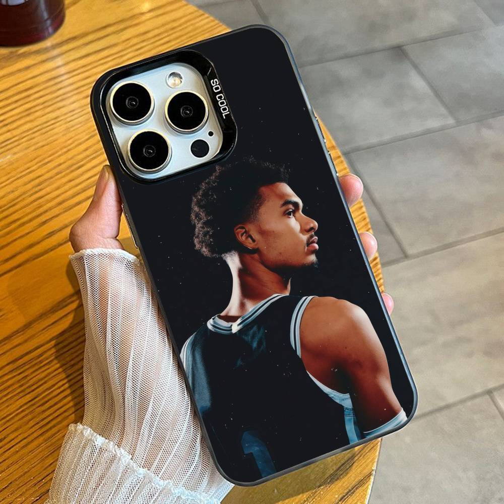 

VW MVP-W-Wemby BASKETBALL Player Phone Case For iPhone 16 17 15 14 12 13 Pro Max Black Candy Matte Shockproof Cover iPhone16pro