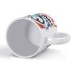 1pc 11oz blank ceramic mug, double-sided printed drink cup for home office, glossy white surface, daily beverage use, lightweight and durable
