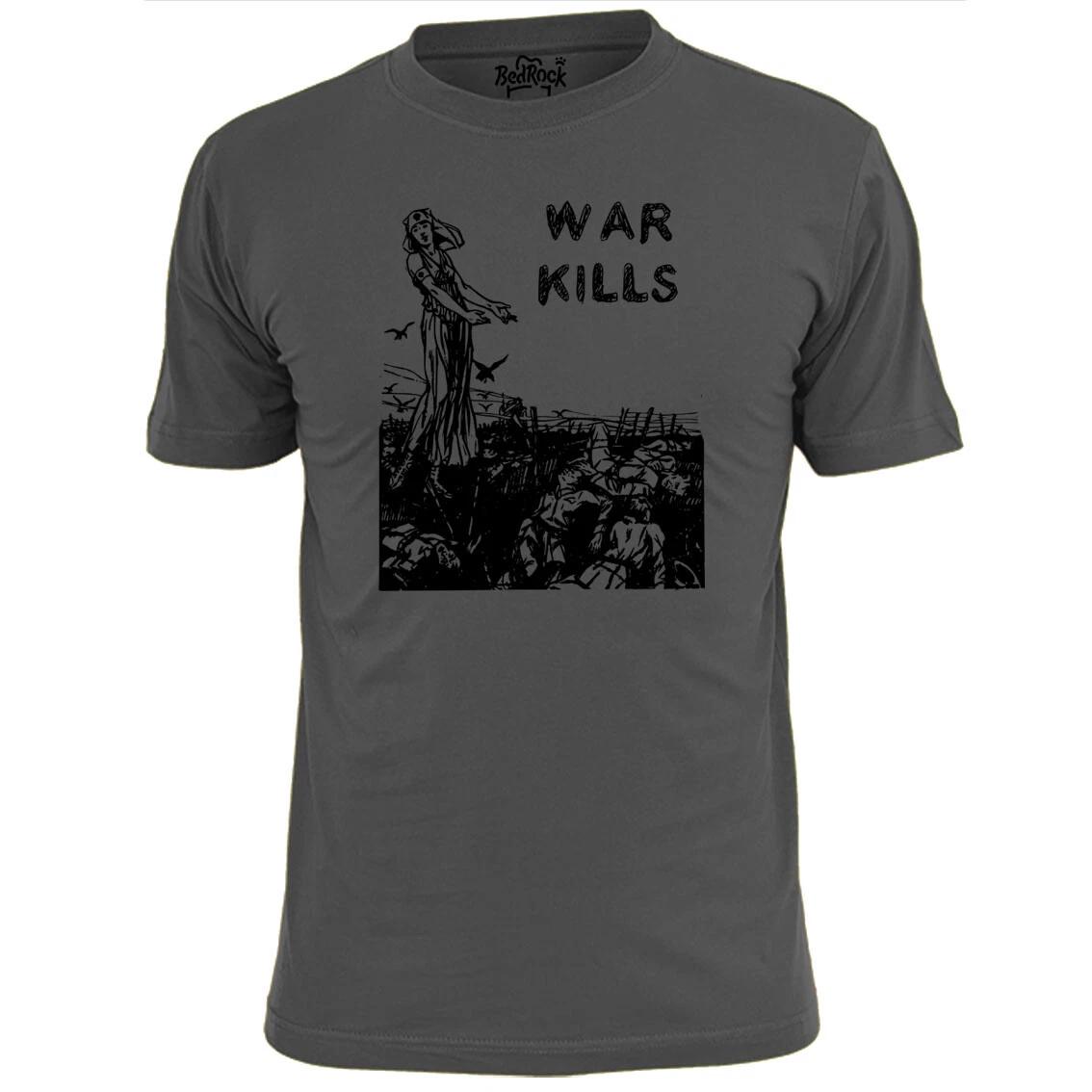 Mens War Kills Poster T shirt CND Anti War Peace L