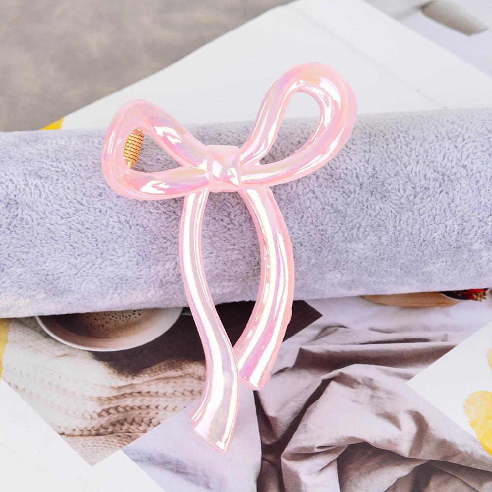 1pc Large bow hair clip for high ponytail DIY hair clip for pinning up hair; high-end shark clip with a sophisticated feel.