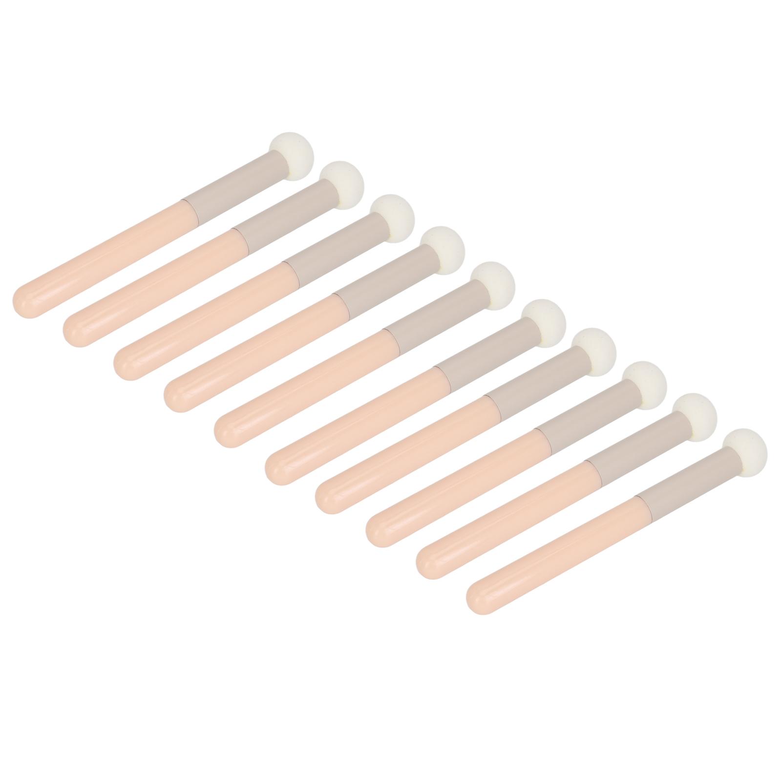 

10Pcs Makeup Brush Comfortable Grip Mushroom Head Ergonomic Versatile Concealer Brush Sponge