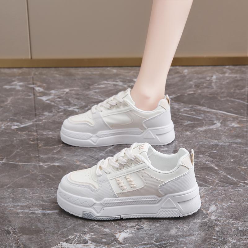 Shoes Womens Sports Thick Sole Versatile Korean Version Ins Trendy Anti Slip White Shoes Women Casual Shoes Ins Versatile Board
