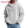 Fall Winter Fashion Mens Hoodie With Waffle Knit Fabric For Casual Streetwear