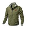 Herren Stickerei Weizen Stehkragen Baseballjacke - Große Größen Lässige Mode für Frühling und Herbst