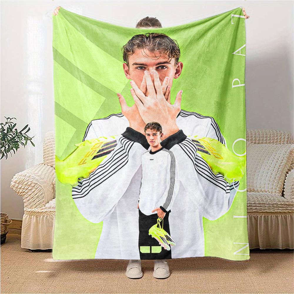 Dynamic Football Team Poster Blankets Flannel Printed Breathable Warm Throw Blanket for Home Office Bedspreads 0708a57