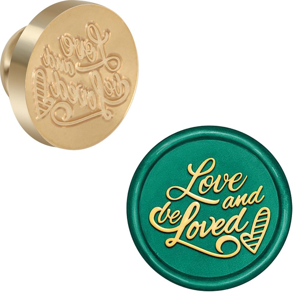 Blessing Phrases Wax Seal Stamp Retro Sealing Wax Stamp 25mm Removable Brass Head for Envelope Card Package Decoration