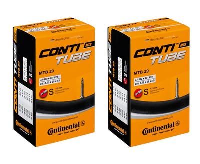 Set of Two Continental MTB 29 Tubes, 28/29 X 1.75-2.5 (42mm Presta)