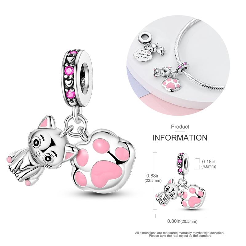 New Copper Bow Star Love Pink Series Charm Beads Suitable For 3Mm Original Bracelet Diy Fashion Jewelry Gift