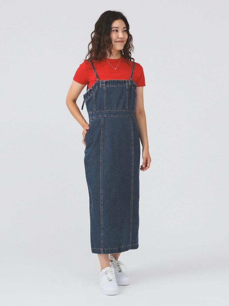 Ray Beams Women's Denim Tight Cami Dress, Blue 1