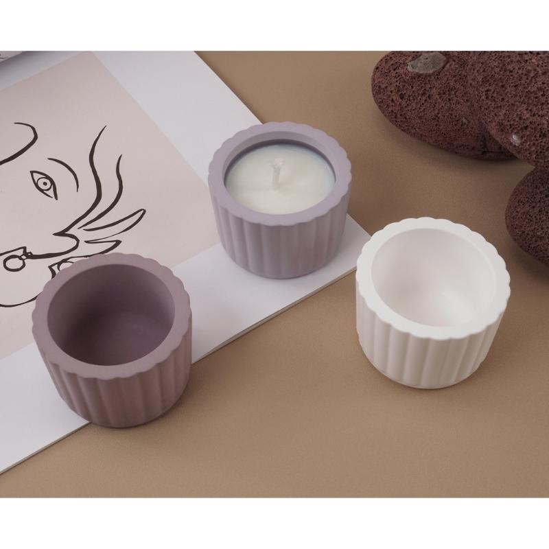 Creative Silicone Mold for DIY Crystal Cement Cup Exquisite Gypsum Candle Cup Silicone Mold