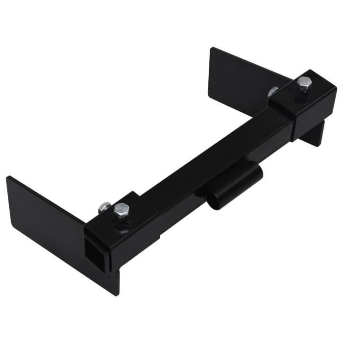 VidaXL Adaptateur de chasse-neige pour tondeuse à gazon Noir