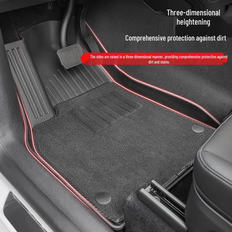 Custom Double-layer TPE Floor & Trunk Mats for Tesla Model YL, Six-Seat Version
