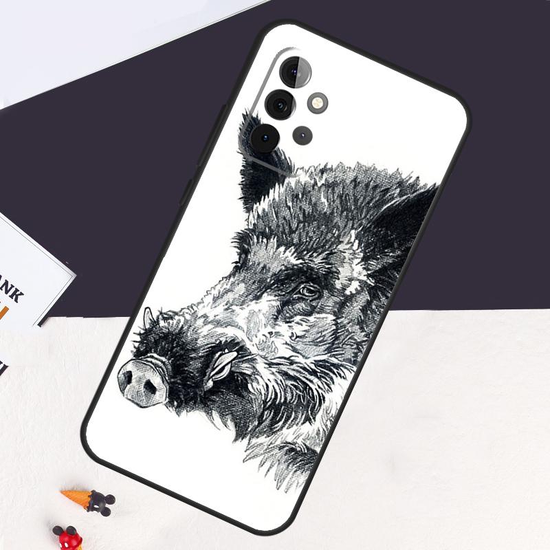 Süßes Wildschwein lustige Cartoon Hülle Für Samsung Galaxy A22 A16 A33 A36 A56 A26 A15 A55 A53 A35 A32 A52 A54 A34 A14 A05 A06