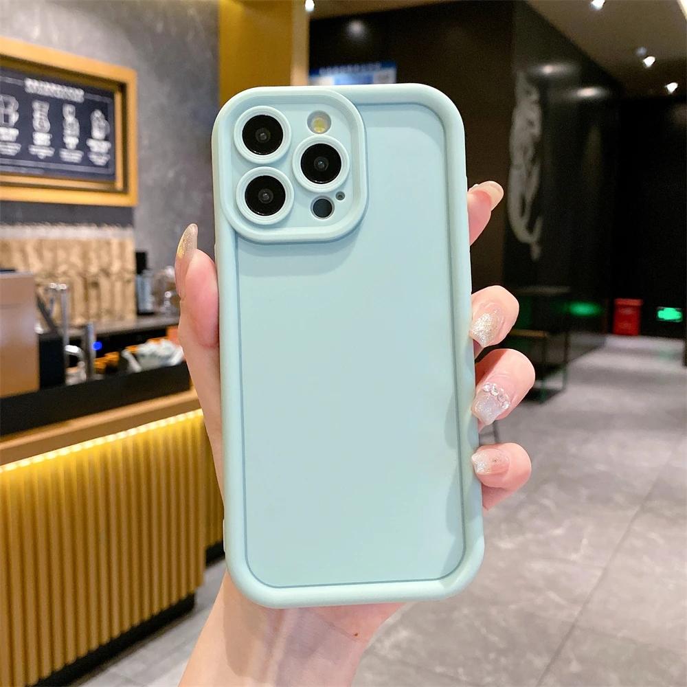 

Для iPhone 15 14 Plus iPhone 15 14 13 12 11 Pro Max Xs Max XR X 8 7 Plus SE 2020 2025 чехол для телефона деловой матовый силиконовый чехол For iPhone 11 ProMax светло-синий