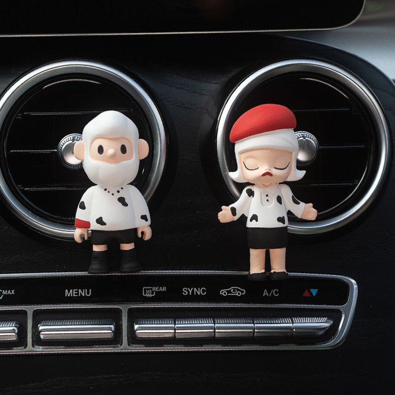 New Car Gift Car Perfume Fragrance Cute Cartoon Air Vent Decoration Car Aroma Diffuser Stone Car Interior Ornament Fragrance
