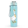 1PC White Goose Simple Drawing 750ml Color Plastic Sports Water Bottle Leakproof Flip Straw Lid Suitable for Sports Office Home Use