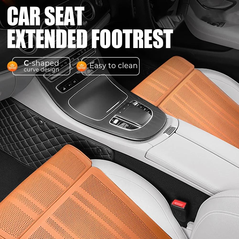 Poggiapiedi Esteso per Seggiolino Auto Poggiagambe per Guidatore e Passeggero Coprisedile Auto Universale in Pelle Traspirante Antiscivolo Coprisedili Auto
