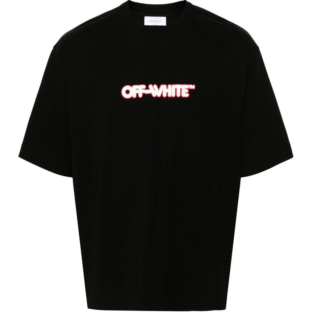 Off-White Lightweight Crew Neck Logo Print Short Sleeve T-Shirt Men Tops Black OMAA120F24JER00E1001