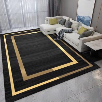 Alfombra Lisa de Color Sólido Decoración de Sala de Estar Alfombras Pasillo Alfombras Negras de Área Grande Dormitorio Mesita de Noche Suave Alfombrilla Antideslizante