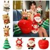 Lovely Christmas Stuffed Plush Toys Christmas Decoration 3D Stuffed Animals Elk Toy  Toddler
