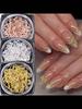 3er-Box Nagelzubehör Gold Silber Roségold Hohlmetallschleife Klassische Schleifenschmuck Mädchen Quadratische Flasche Metallschleife 2026