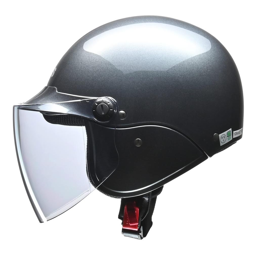 Olověná motocyklová přilba stříbrná zdarma pod jednou velikostí semi-jet AP-603 57~60cm