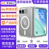 The New Product Is Suitable for Apple 18fold Transparent Magnetic Mobile Phone Case Iphone18 Left and Right Folding Protective Case.