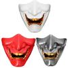 Half Face Ghost Mask Japanese Buddhist Prajna Mask Ninja Tactical Masque Scary Halloween Prajna Cosplay Masks Adult Toys