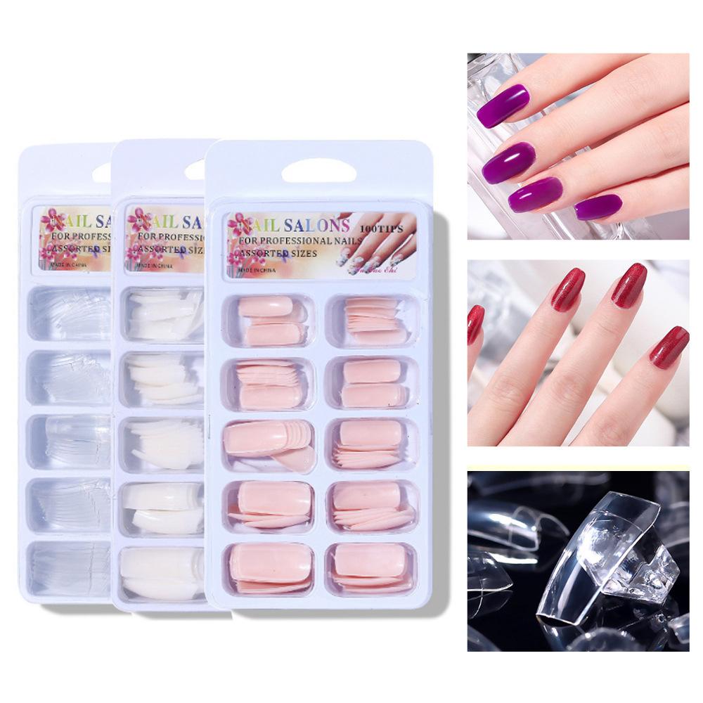 Kop Billigt Online 100 Pcs Fake Nails Clear Professional Salon Women Half Cover Manicure Tip Long Ballerina Coffin Tool Till Ett Lagt Pris Pa Joom Butik
