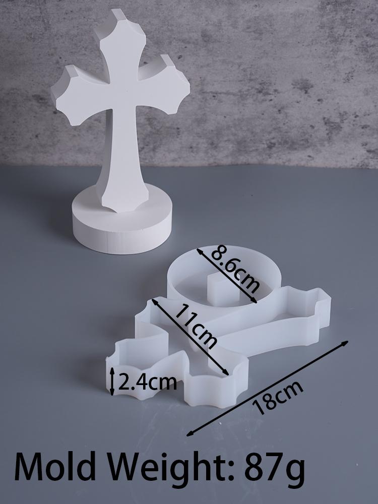 

Cross Silicone Mold Crossed Plaster Cement Concrete Molds Resin Crafts Casting Candle Making Tool Home Decoration Christmas Gift