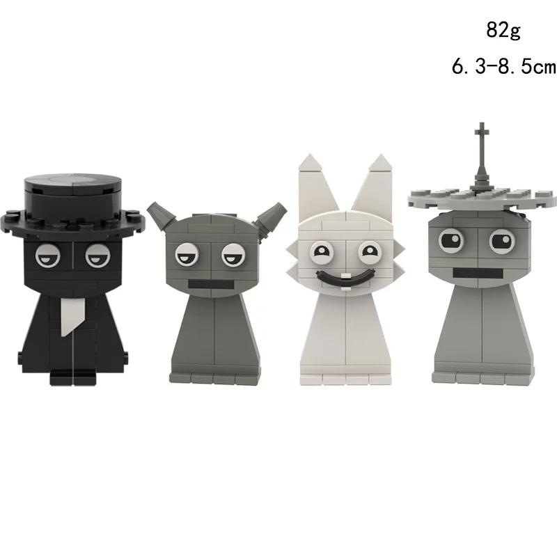 Sprunki Toy Bricks Game Incredibox Sprunki Elf Building Blocks Dark Horror Mode Actionfigurer Monterte Murstein Julegave