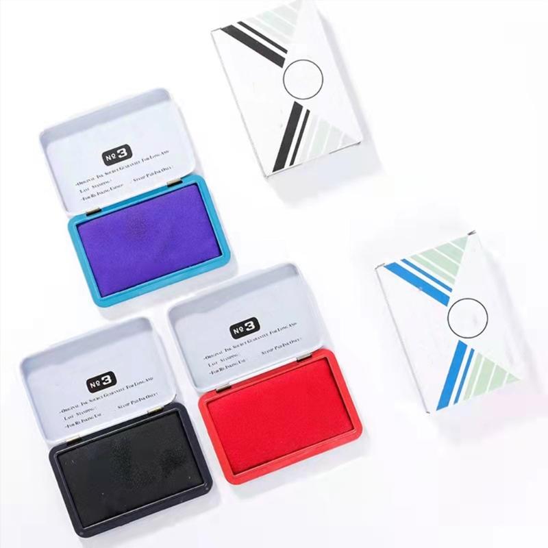 Business Stamp Ink Pad Quick Drying Stamp Ink Pad Fingerprint Ink Pad For Financial Contracts Checks Document 90x56mm