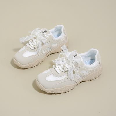 Women's Non-tired Feet De Training Sports Casual Shoes - Breathable Lightweight Thick Bottom Heightening Non-slip Shock-absorbing Korean Shoes