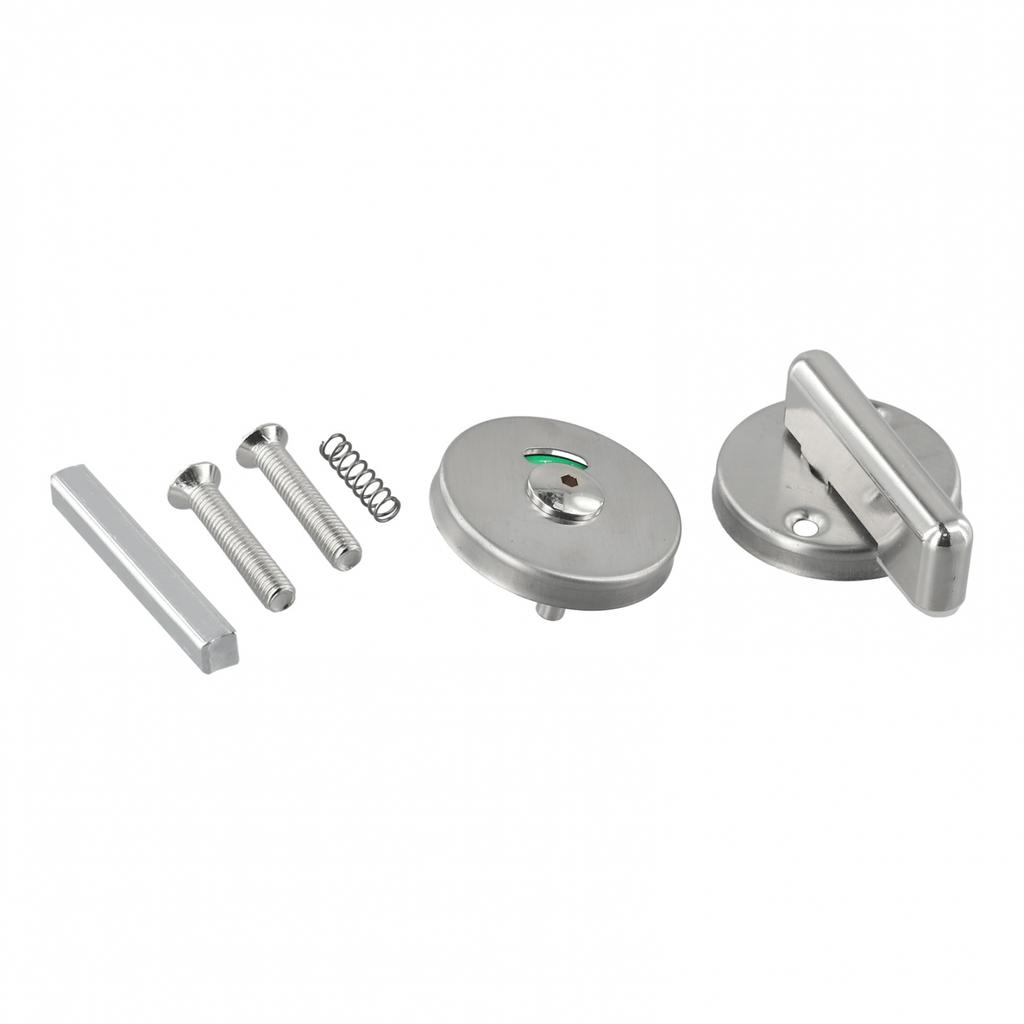 WC Door Lock Stainless Steel Bathroom Door Engaged Hardware Indicator Restroom